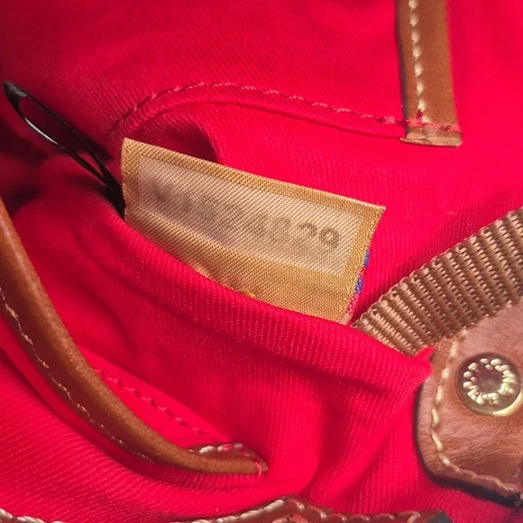 Dooney & Bourke Plum/Burgundy Ostrich-Embossed Crossbody Bag - Picture 16 of 17